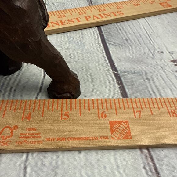 Vintage 1990's 11 Ounce Elephant Brown Resin Figurine Old 6x5 Statue‎ - Picture 8 of 8